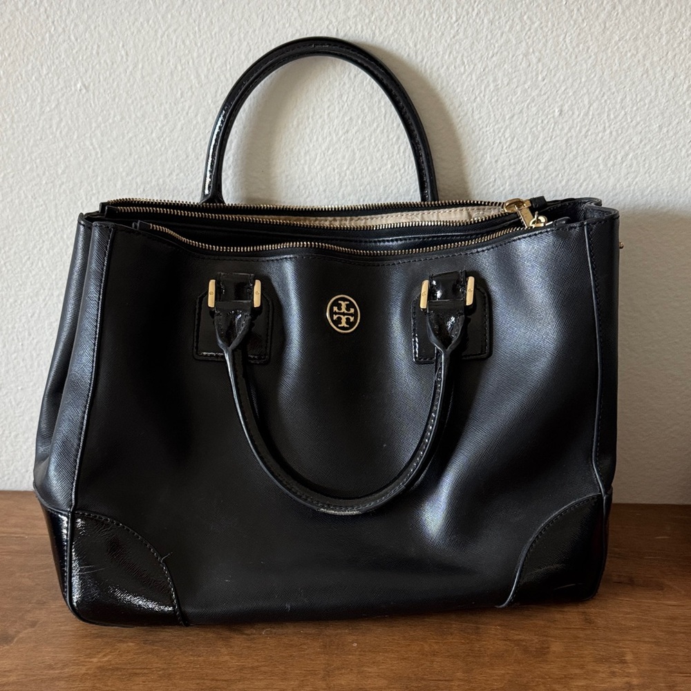 Tory Burch Black Leather Satchel
